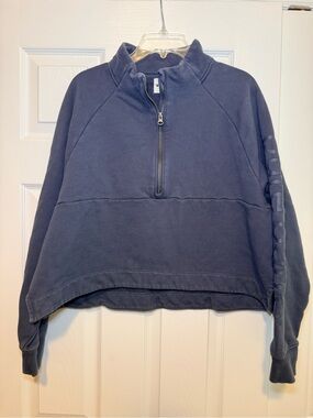 Pure Barre Women's Half-Zip Pullover Sweater - Navy